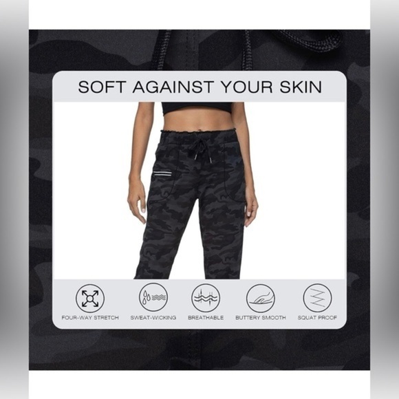 NWT Haowin camo Joggers with Pockets Elastic Waist Workout pants Sz S - Picture 12 of 13